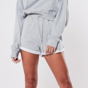 Missguided Tie Waist Turn Up Runner Shorts